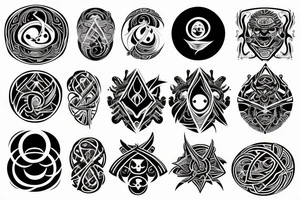 Chaos star with ying-yang symbol inside tattoo idea
