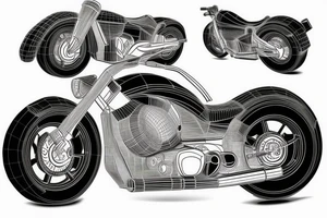 a motorcycle with a cell phone tattoo idea