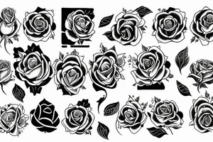 Sleeve Aquarius, time, rose, tattoo idea