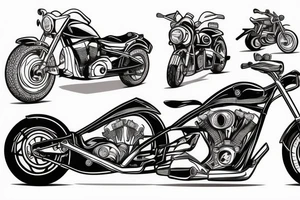 motorcycle that can ride on all terrain tattoo idea
