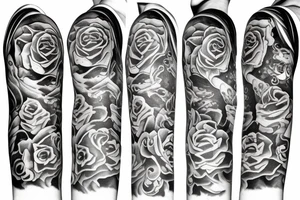 Sleeve Aquarius,rose, tattoo idea