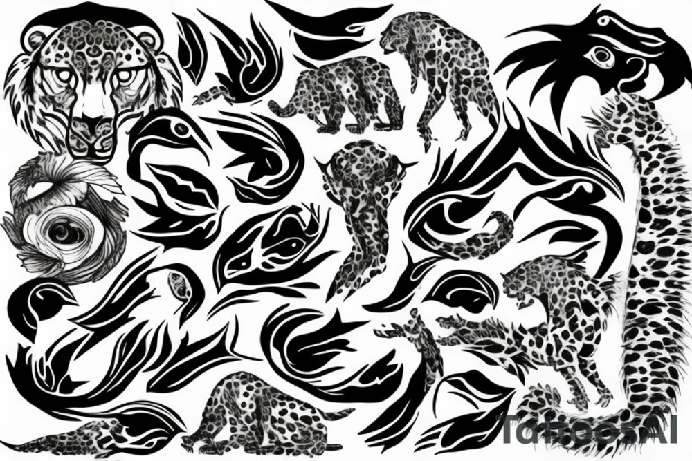 concept tattoo inspired, cheeath head, free bird, tattoo idea