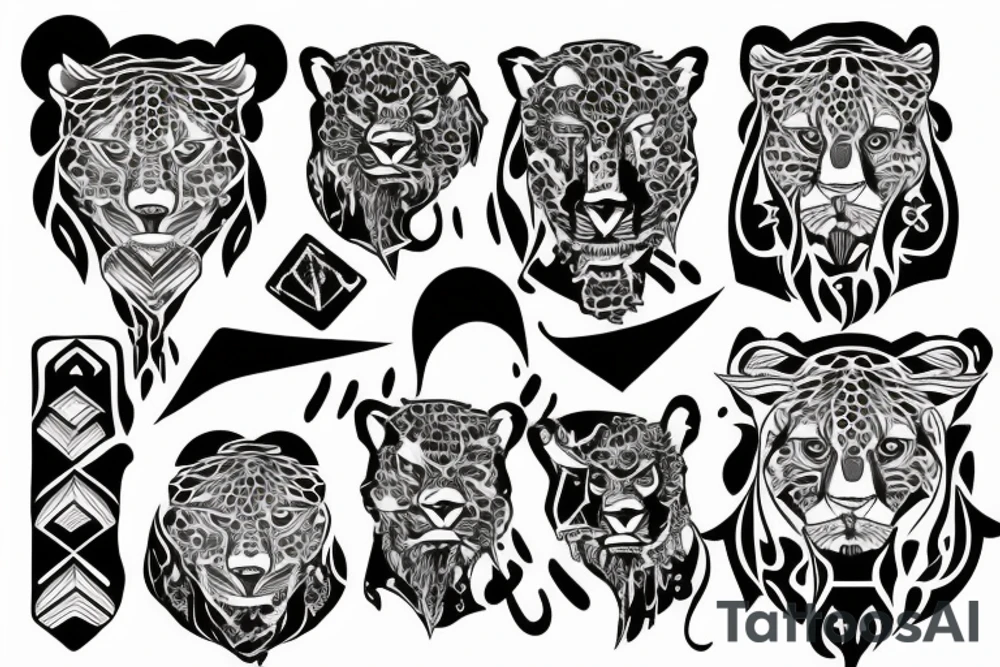 concept tattoo inspired, cheeath head, free bird, tattoo idea