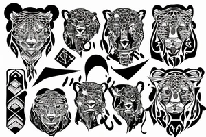 concept tattoo inspired, cheeath head, free bird, tattoo idea