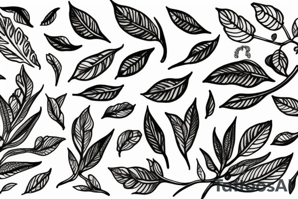 Olive branch with the half of moon tattoo idea