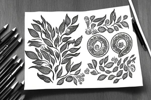 Olive branch with the half of moon tattoo idea