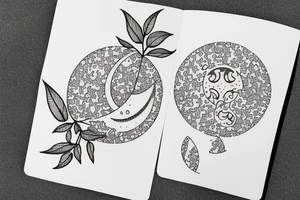 Olive branch with the half of moon tattoo idea