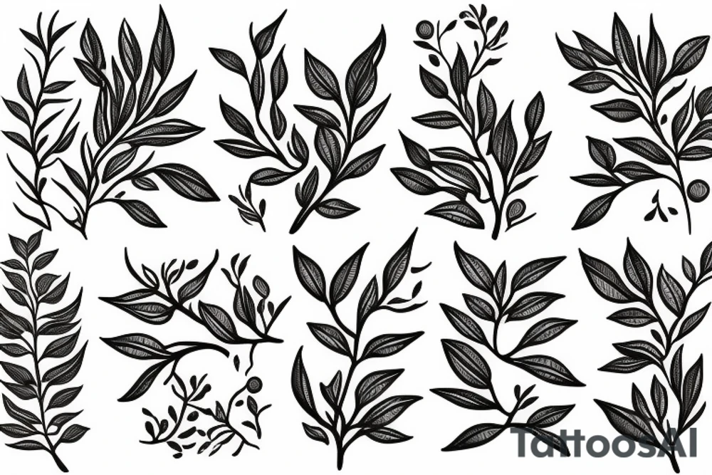 Olive branch tattoo idea