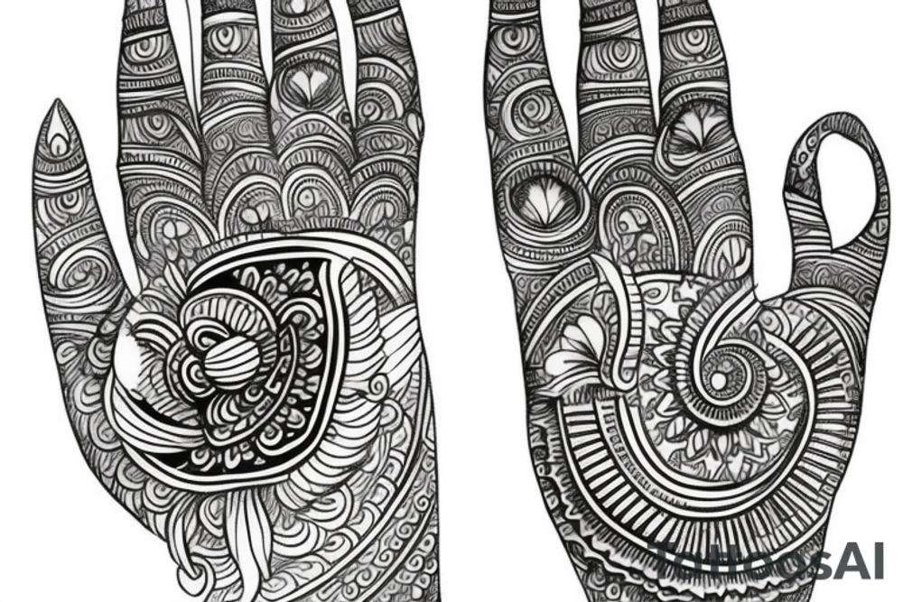 Hindu god full hand tattoo idea