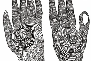 Hindu god full hand tattoo idea