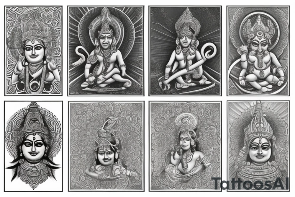 Hindu god tattoo idea