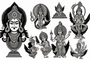 Hindu god tattoo idea