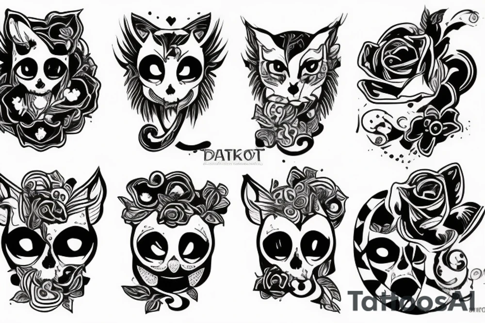 Дракон и цветы лотоса tattoo idea