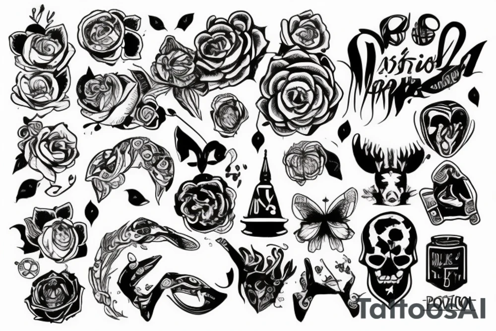 Дракон и цветы лотоса tattoo idea