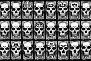 Ace cards with skulls tattoo idea