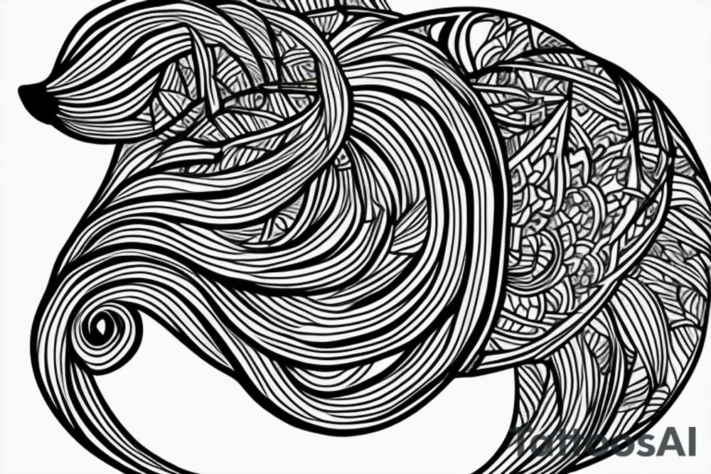 Hedgehog one line tattoo idea