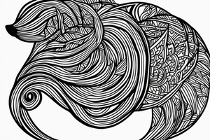 Hedgehog one line tattoo idea