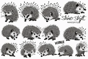 Hedgehog one line tattoo idea