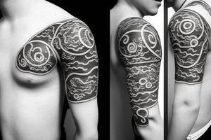 Small japanese line tattoos for man tattoo idea