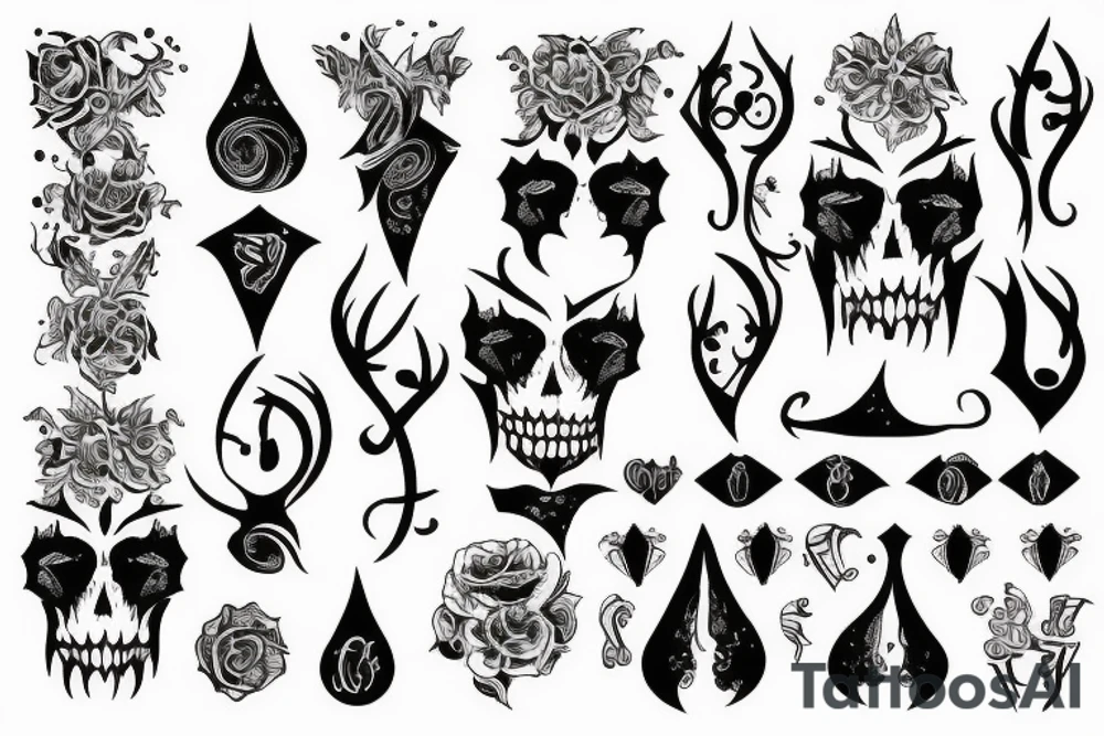 Group of blood tattoo idea