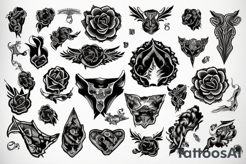 Group of blood tattoo idea