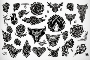 Group of blood tattoo idea