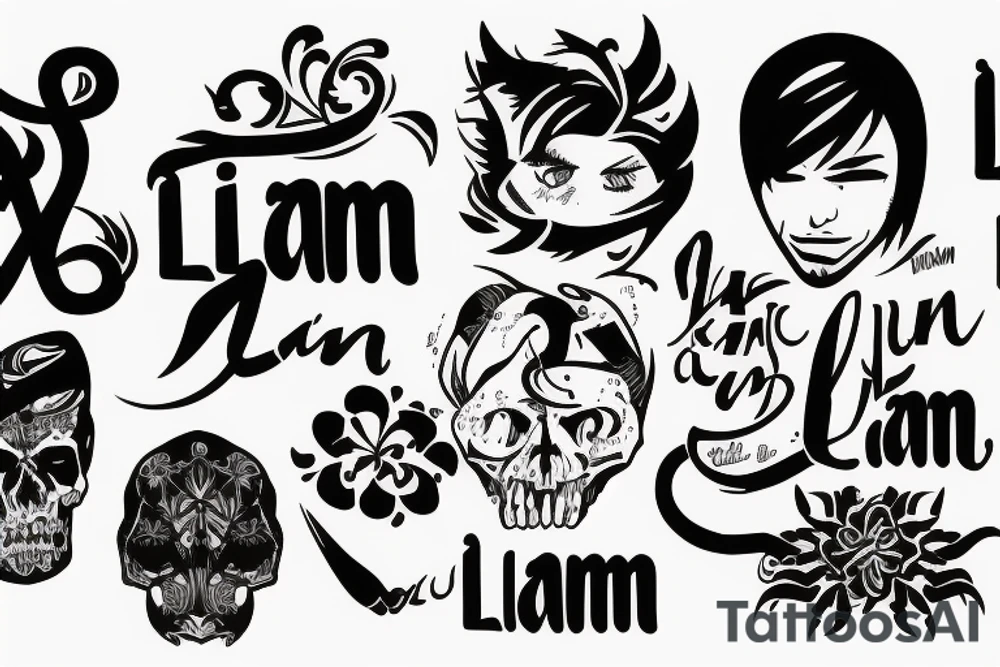 Name Liam tattoo idea