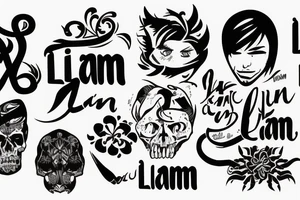 Name Liam tattoo idea