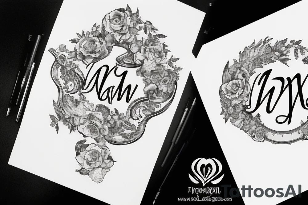 Name Liam with date of birth in roman numerals 01-28-2023 tattoo idea