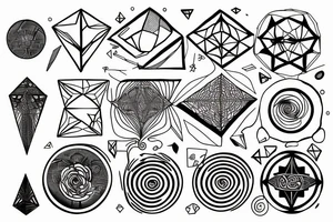 Ancient geometry freedom tattoo idea