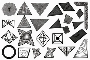 Ancient geometry freedom tattoo idea