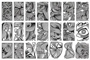 Fine line geometry tattoo idea