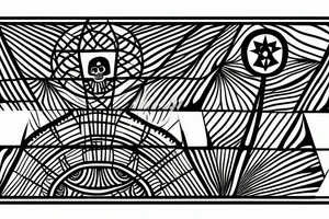 Tree with a Fibonacci, an Eye of Providence and a skeleton tattoo idea