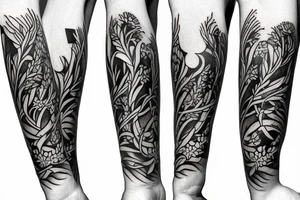 Flower goat kangaroo australia tattoo idea