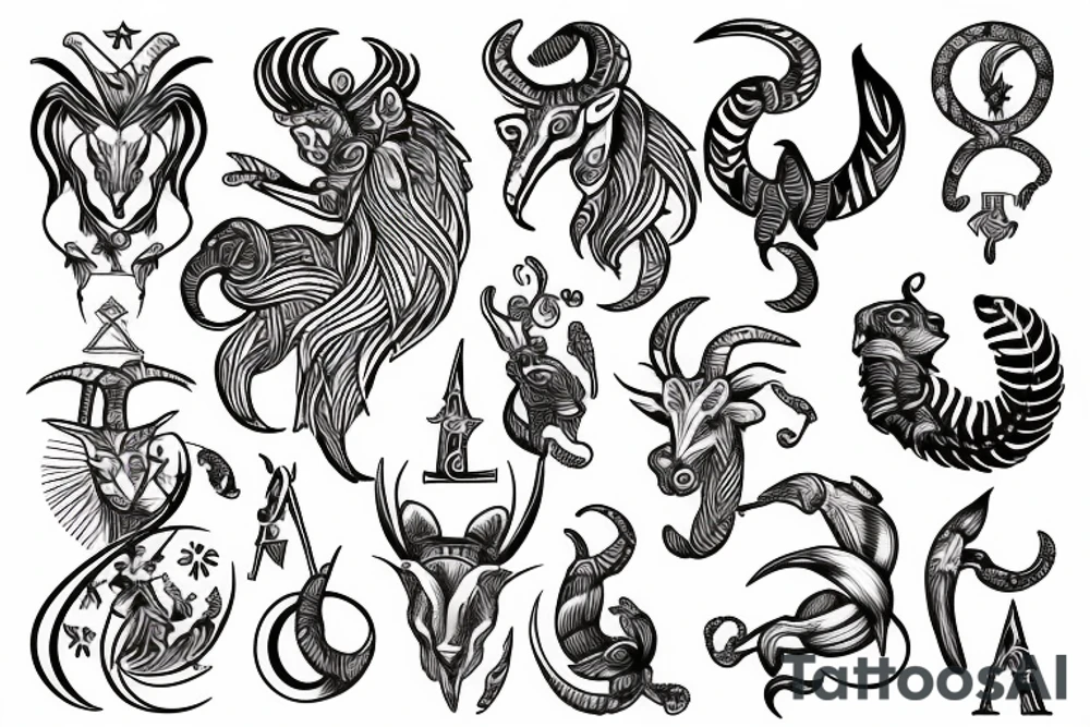 Aries Scorpio Leo horoscope tattoo tattoo idea