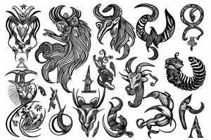 Aries Scorpio Leo horoscope tattoo tattoo idea