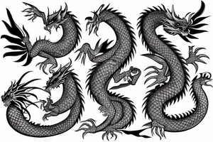 Wisdom dragon in a Japanese setting tattoo idea