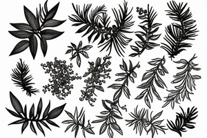 juniper berries tattoo idea