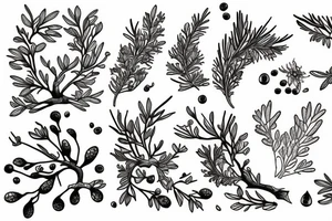 juniper berries tattoo idea