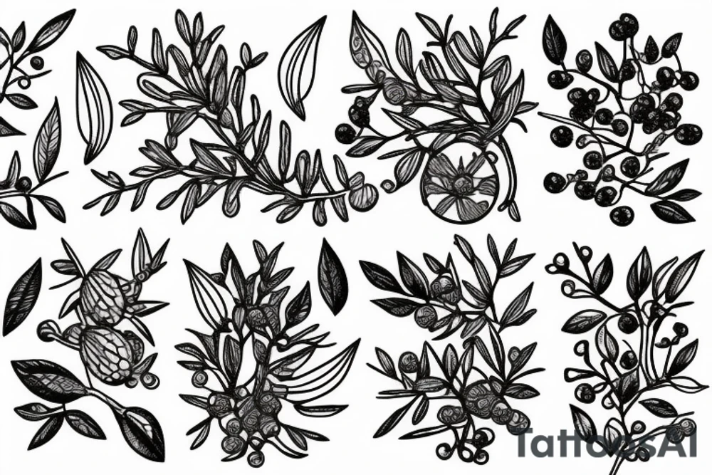 juniper berries tattoo idea