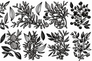juniper berries tattoo idea