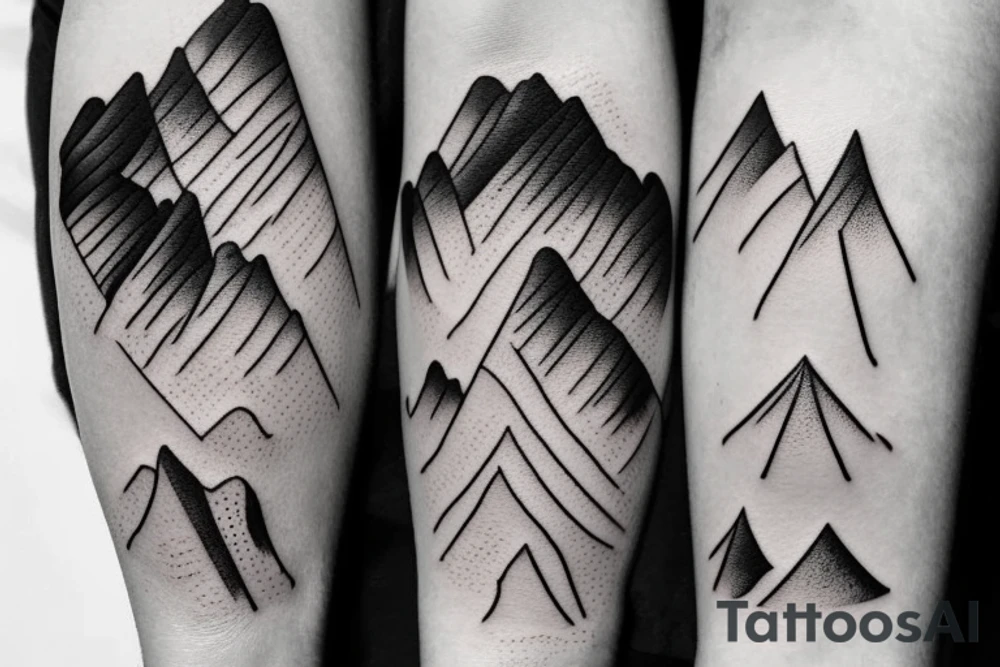 Minimalistic mountain tattoo idea