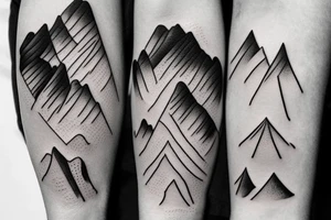 Minimalistic mountain tattoo idea