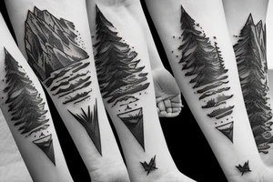 Minimalistic mountain tattoo idea