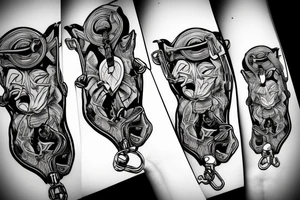 Climbing carabiner tattoo idea