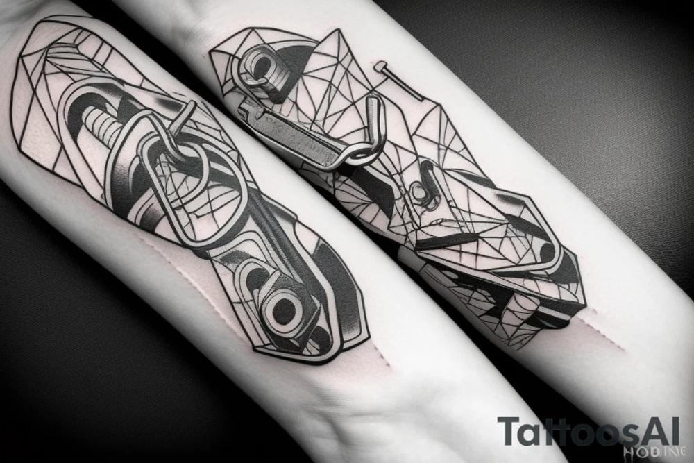 Climbing carabiner tattoo idea