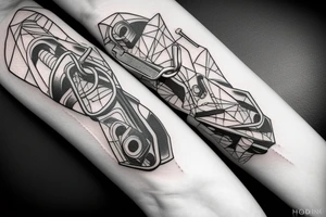 Climbing carabiner tattoo idea