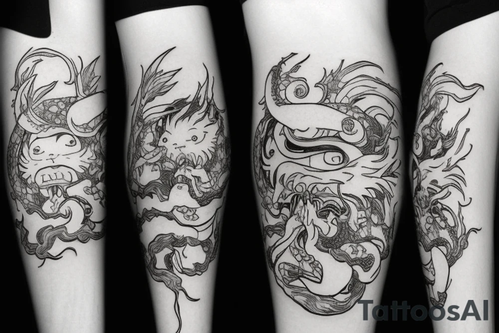 dragonhaku band  Hayao Miyazaki tattoo idea