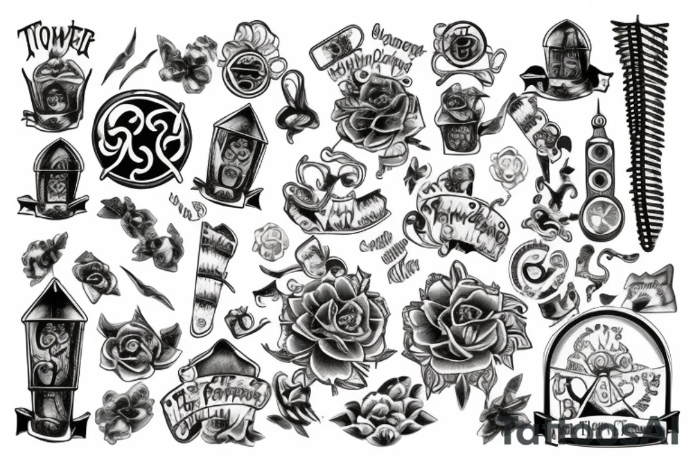 Tower of luck tattoo idea