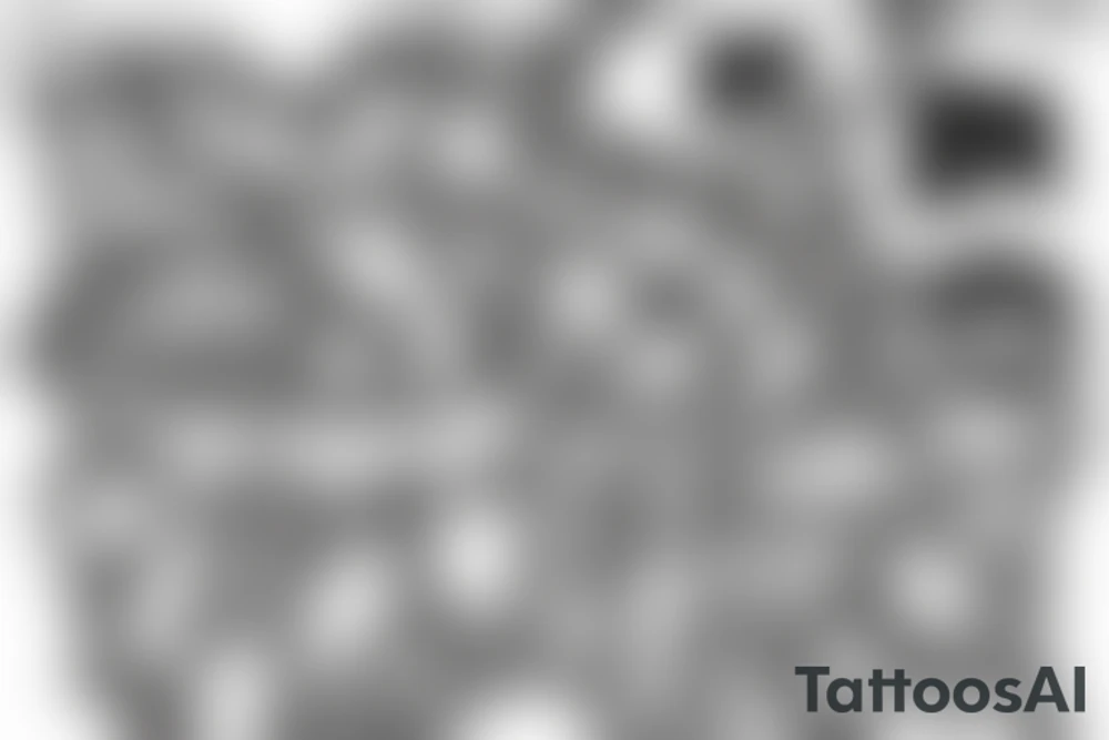 cyber-sigilism with crosses and chains tattoo idea